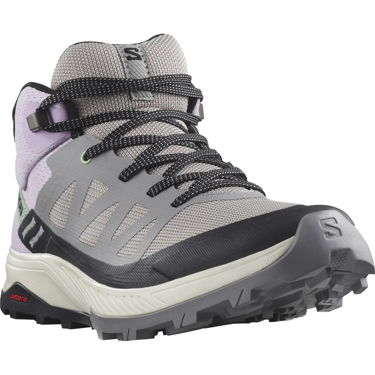 Zapatos SALOMON Outrise Mid GTX W rosa/gris/negro