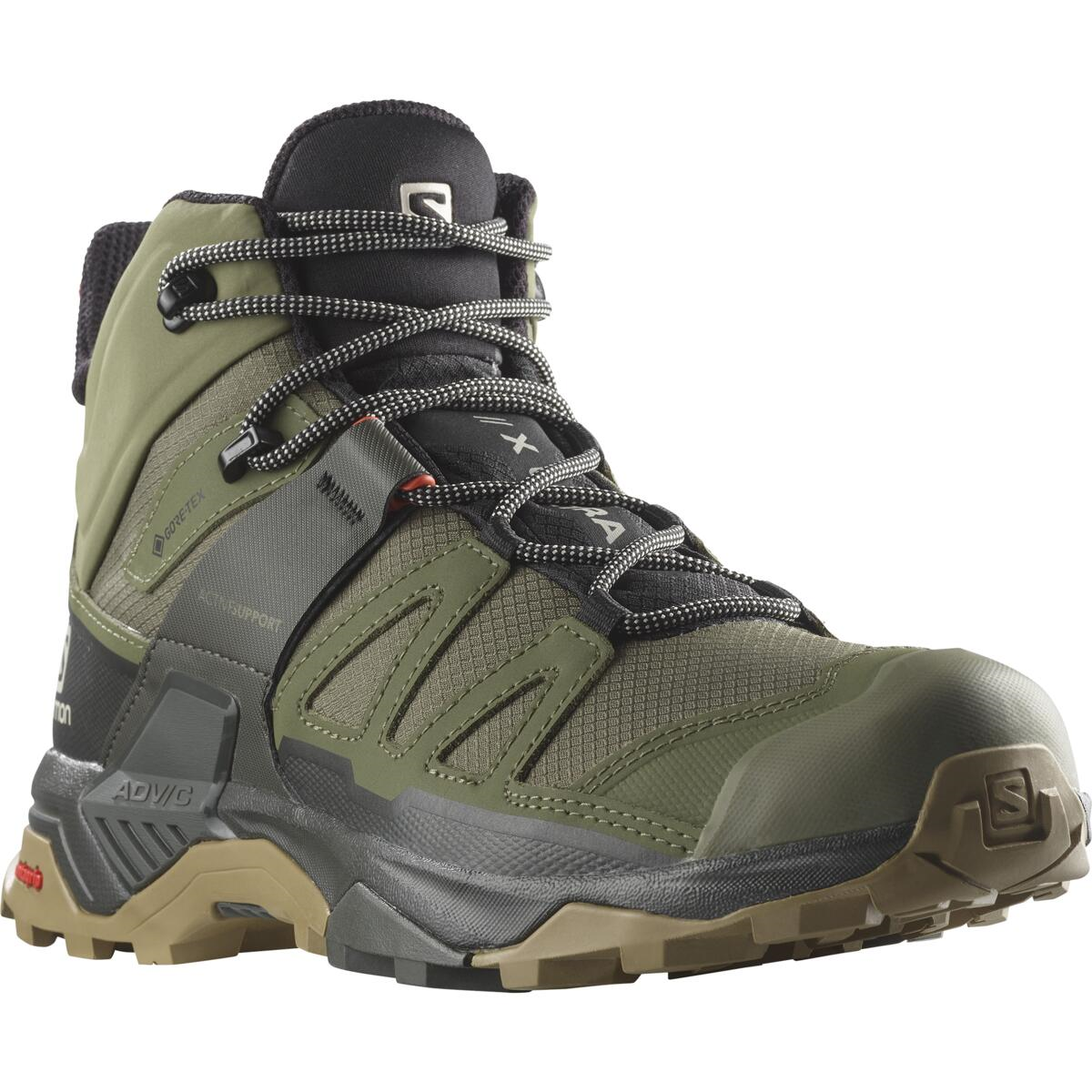 Zapatos SALOMON X Ultra 4 Mid GTX verde oscuro/marrón