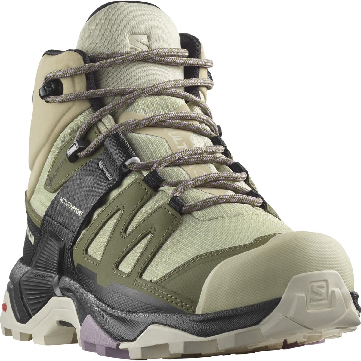 SALOMON shoes X Ultra 4 Mid GTX W light green/green