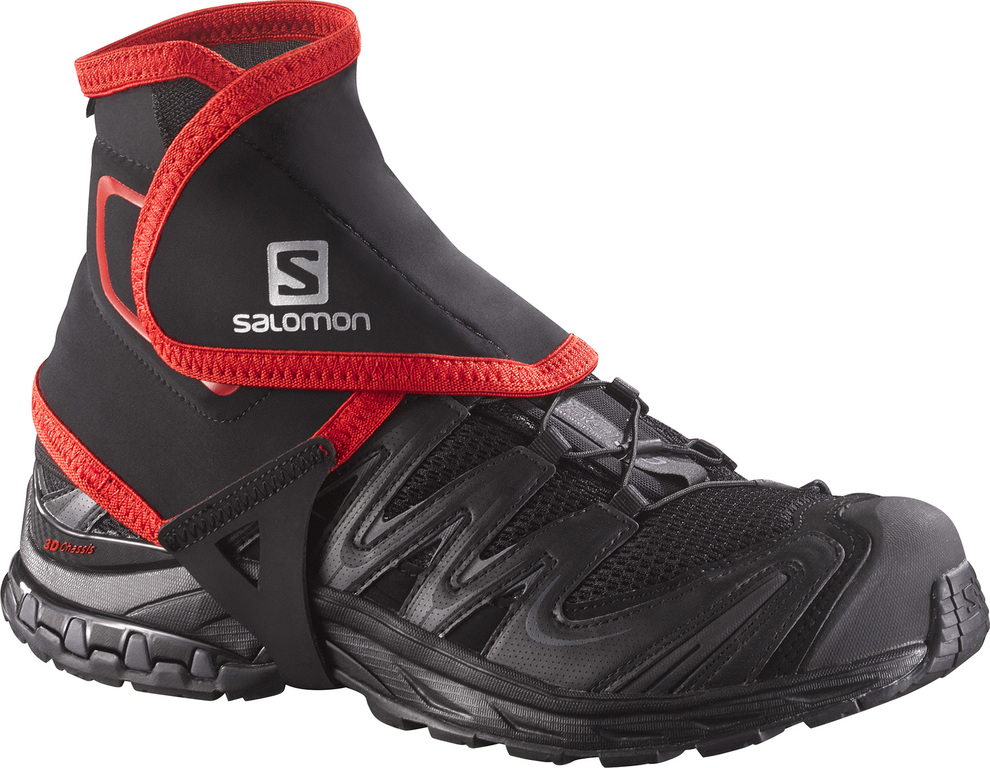 SALOMON shoe covers Trail Gaiters High black/red