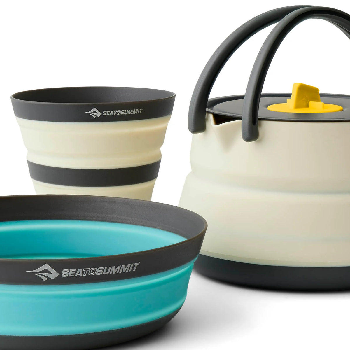 Sea To Summit Frontier Ultralight Juego de Cocina con Tetera Plegable 3 piezas (Juego para una persona)