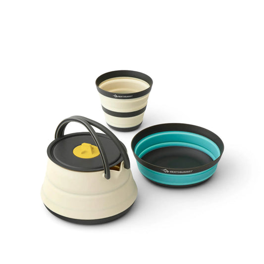Sea To Summit Frontier Ultralight Juego de Cocina con Tetera Plegable 3 piezas (Juego para una persona)