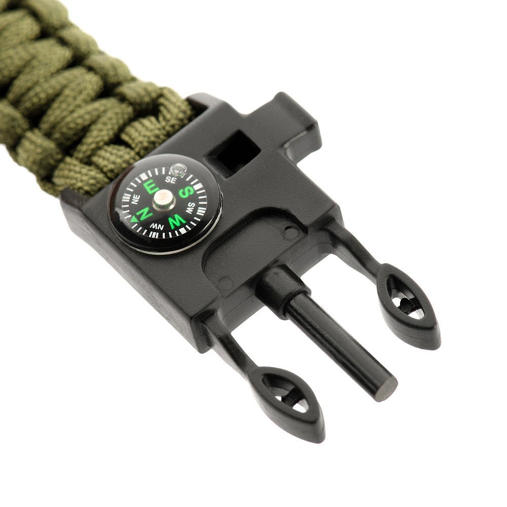 M - Tac paracord bracelet with flint lighters, compass, and whistle - alanaturaleza.es