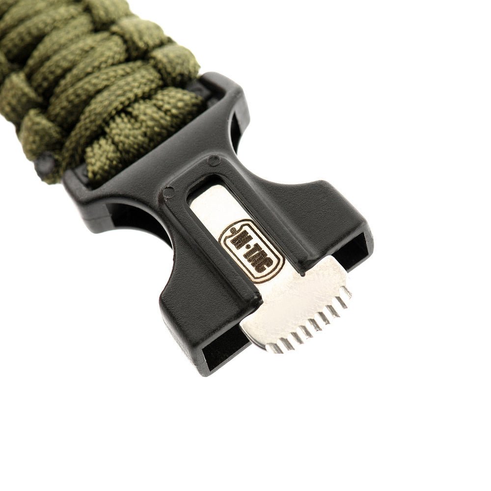 M - Tac paracord bracelet with flint lighters, compass, and whistle - alanaturaleza.es
