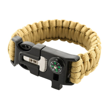 M - Tac paracord bracelet with flint lighters, compass, and whistle - alanaturaleza.es