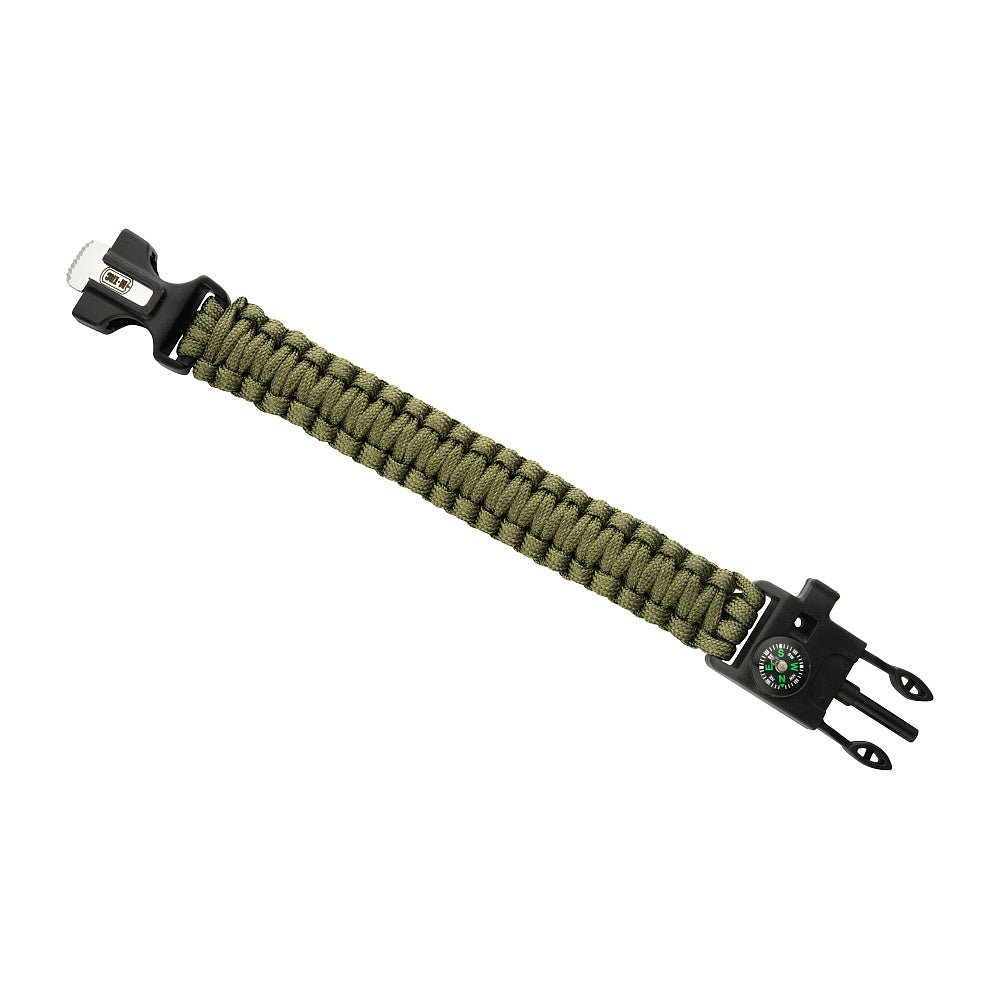 M - Tac paracord bracelet with flint lighters, compass, and whistle - alanaturaleza.es
