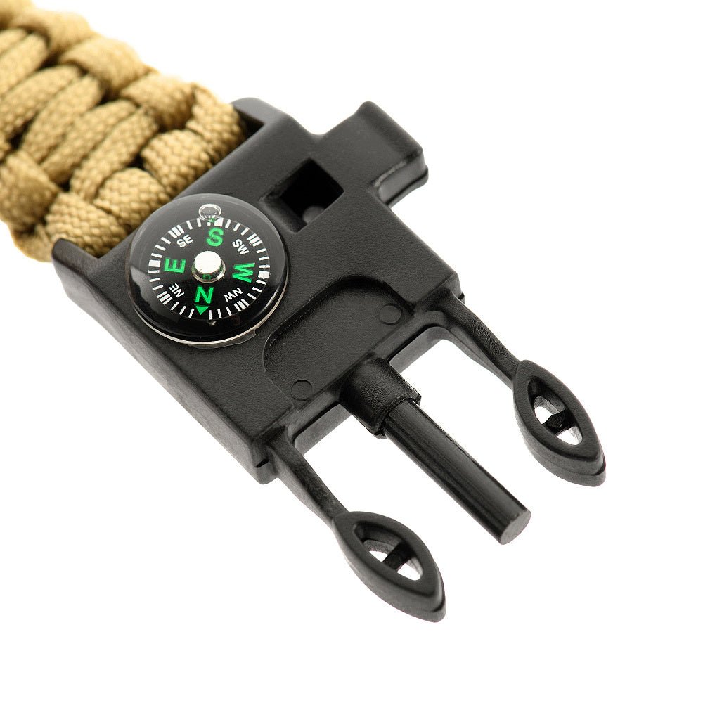 M - Tac paracord bracelet with flint lighters, compass, and whistle - alanaturaleza.es
