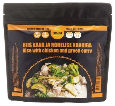 MEKI Rice with chicken and green curry 100g - DABAI.LV